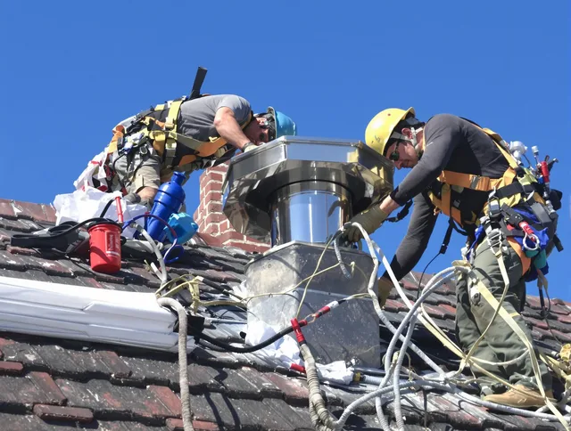Protective chimney cap installed by Concord Chimney Sweep in Concord, MA