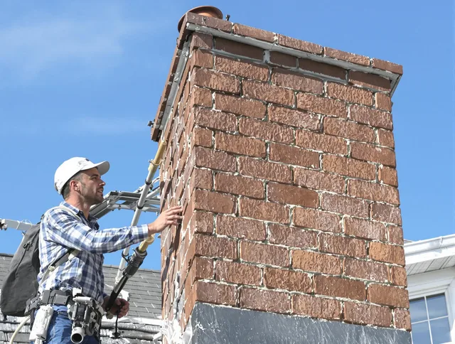Brickwork for a chimney rebuild by Concord Chimney Sweep in Concord, MA