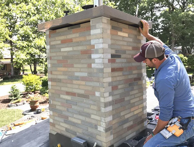 Concord Chimney Sweep completing a modern chimney remodel in Concord, MA
