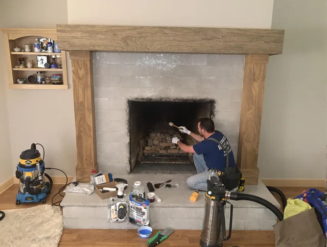 Detailed creosote removal process by Concord Chimney Sweep in Concord, MA