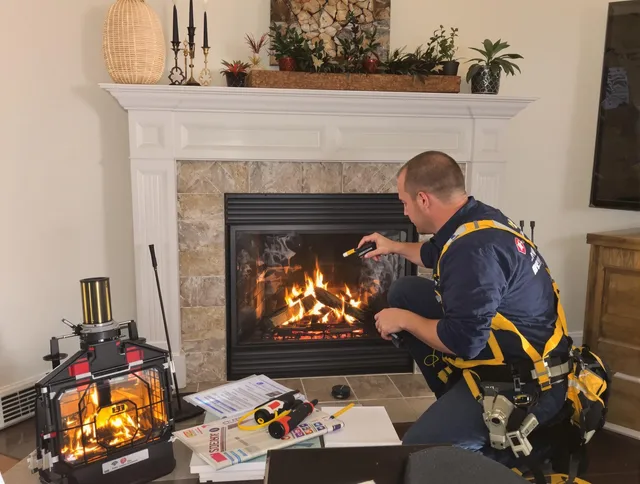Safety-focused fireplace inspection by Concord Chimney Sweep in Concord, MA